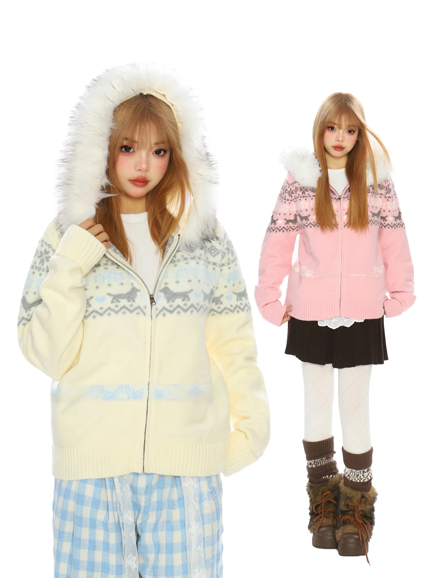 Корейский вязаный кардиган BearGirl в стиле Fair Isle для женщин: осенне-зимний, универсальный, стройнящий, с открытым передом, милый и стильный
Корейский вязаный кардиган BearGirl в стиле Fair Isle для женщин: осенне-зимний, универсальный, стройнящий, с открытым передом, милый и стильный