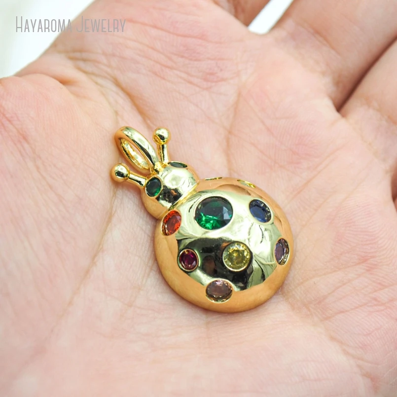 5Pcs Invisible Setting Metal Cubic Zirconia Wholesale Copper Insect Ladybug Gold Color Jewelry Pendant
5Pcs Invisible Setting Metal Cubic Zirconia Wholesale Copper Insect Ladybug Gold Color Jewelry Pendant
