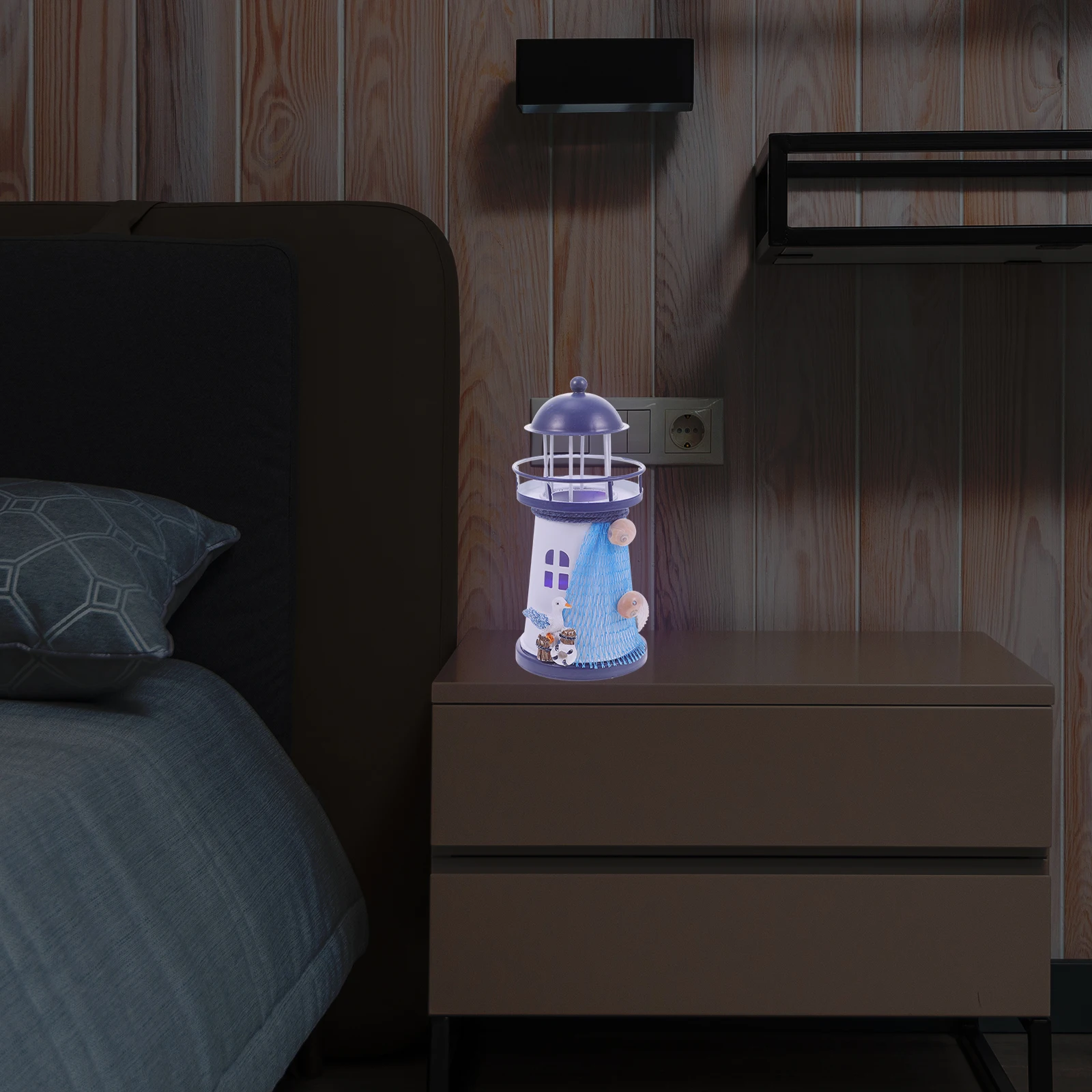 Lighthouse Decor Nautical Marine Tealight Holder Mediterranean Style Hand Painted Nautical Fish Net Shell Buoy Home Accent
Lighthouse Decor Nautical Marine Tealight Holder Mediterranean Style Hand Painted Nautical Fish Net Shell Buoy Home Accent