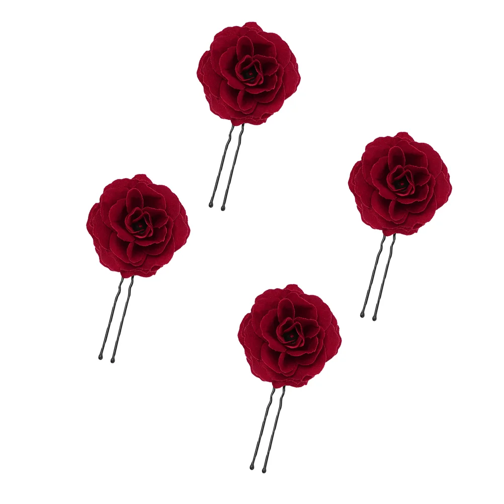 4 Pcs Hairpin Floral Headwear Wedding Retro Decor Chic Clip Girl Accessories Rose
4 Pcs Hairpin Floral Headwear Wedding Retro Decor Chic Clip Girl Accessories Rose