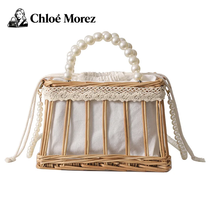 Woven Bag, Fashionable Hollow Shoulder Bag, Pearl Chain, Vegetable Basket, Trendy
Woven Bag, Fashionable Hollow Shoulder Bag, Pearl Chain, Vegetable Basket, Trendy