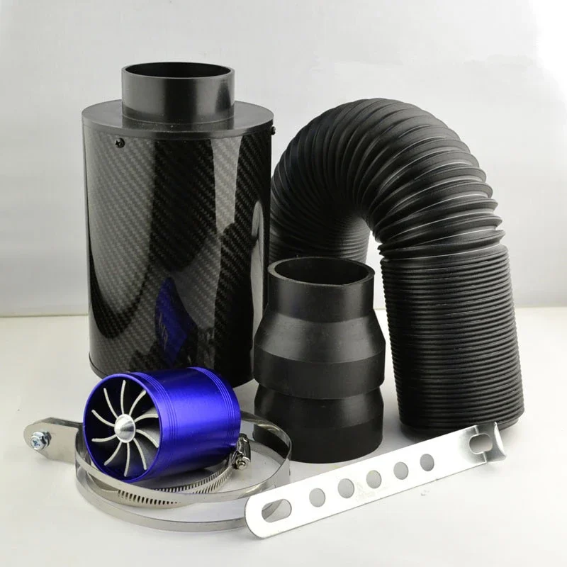 Universal Racing Cold Feed Induction Kit & Carbon Fibre Air Intake Filter Box with fan to improve power
Universal Racing Cold Feed Induction Kit & Carbon Fibre Air Intake Filter Box with fan to improve power
