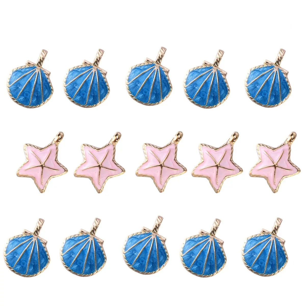 20Pcs Alloy Pendant Charms Scallop Sea Star DIY Jewelry Making Accessories for Necklace Bracelet Anklet Keyring Crafts
20Pcs Alloy Pendant Charms Scallop Sea Star DIY Jewelry Making Accessories for Necklace Bracelet Anklet Keyring Crafts