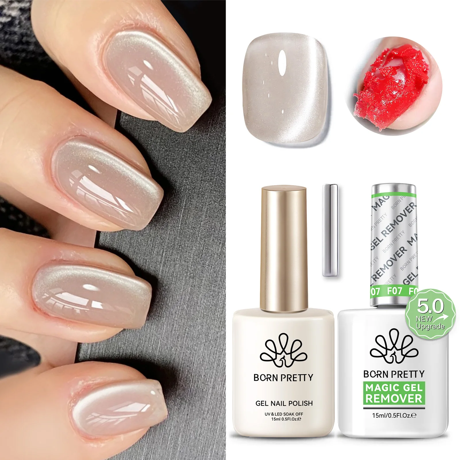 BORN PRETTY 2pcs Magic Quick Remover Gel Nail Polish Set Moonlight Cat Magnetic Gel With Professional Nail Gel Clean FastRemover
BORN PRETTY 2pcs Magic Quick Remover Gel Nail Polish Set Moonlight Cat Magnetic Gel With Professional Nail Gel Clean FastRemover