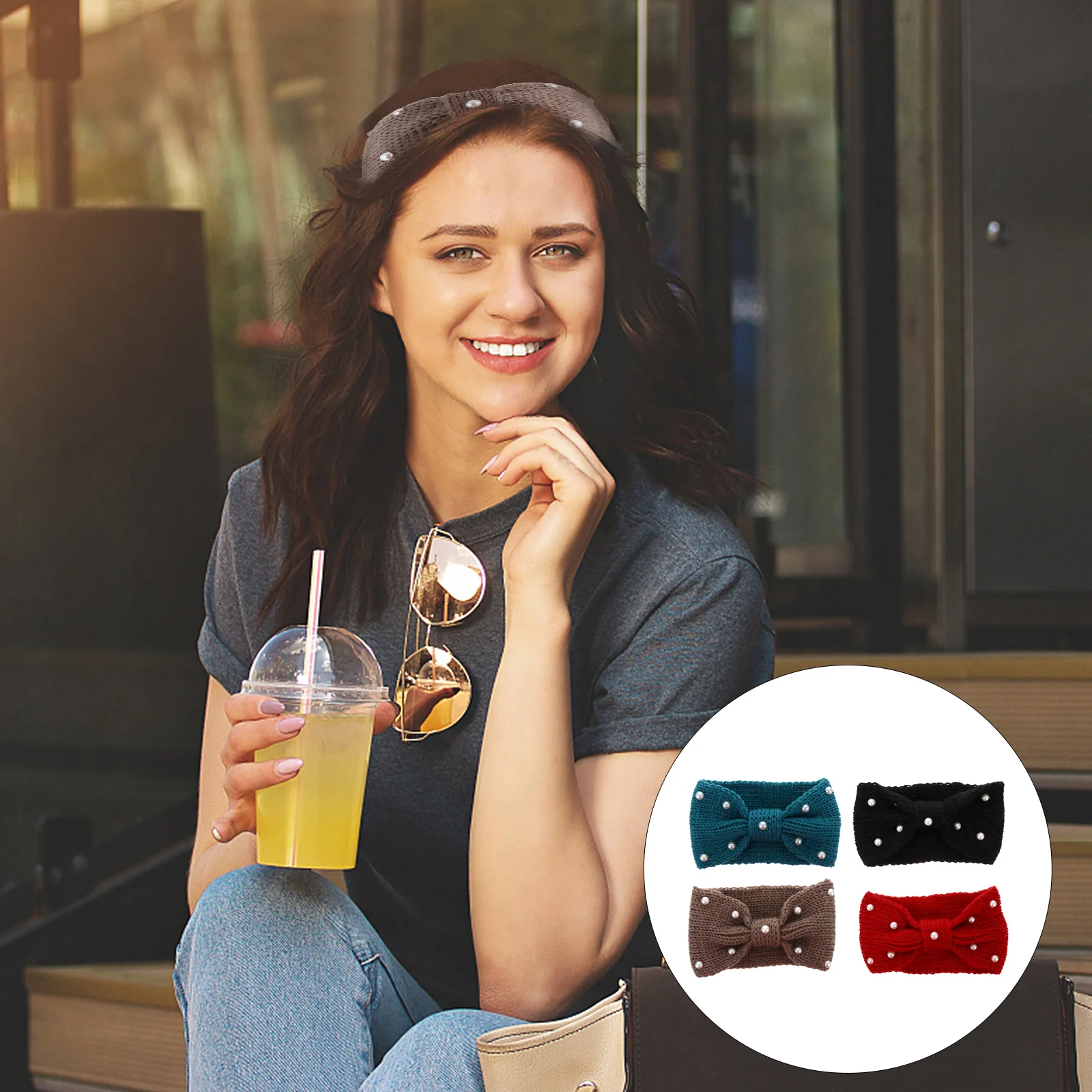 4 шт., вязаная повязка на голову с жемчугом, теплая эластичная повязка для волос с бантом для зимних видов спорта на открытом воздухе, женские аксессуары для волос, повязка для волос с бантом
4 шт., вязаная повязка на голову с жемчугом, теплая эластичная повязка для волос с бантом для зимних видов спорта на открытом воздухе, женские аксессуары для волос, повязка для волос с бантом