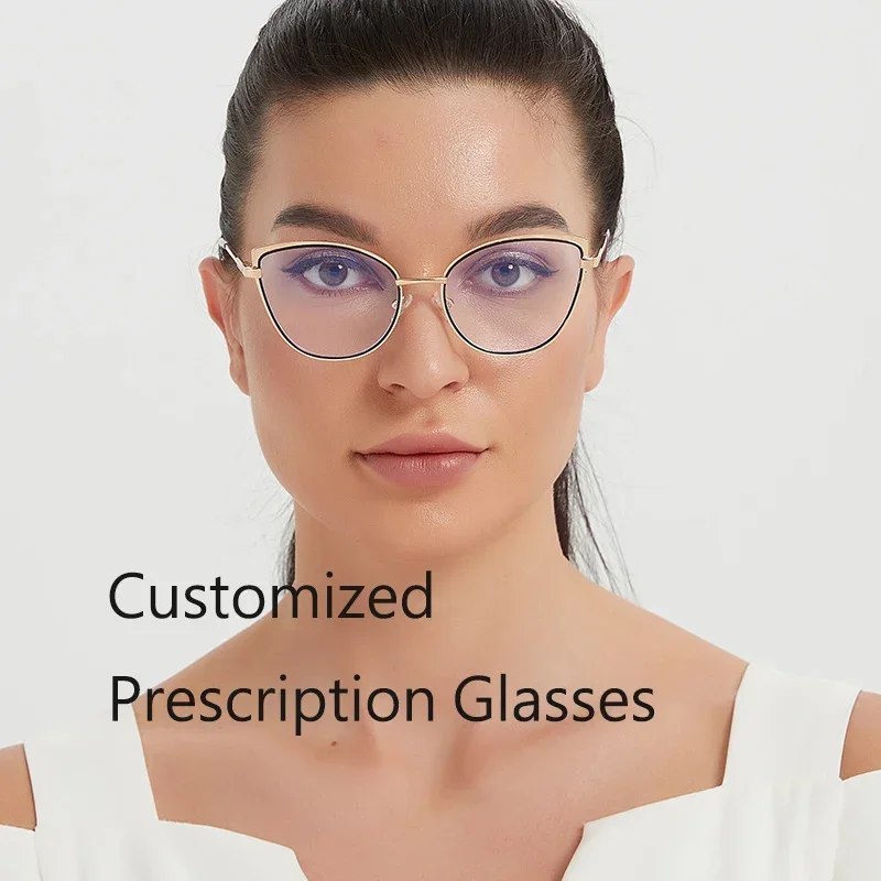 Customize Prescription Glasses Women Cat Eye Multi-Focal Progressive Photochromic Anti-Blue Light Myopia Hyperopia Eyeglasses
Customize Prescription Glasses Women Cat Eye Multi-Focal Progressive Photochromic Anti-Blue Light Myopia Hyperopia Eyeglasses