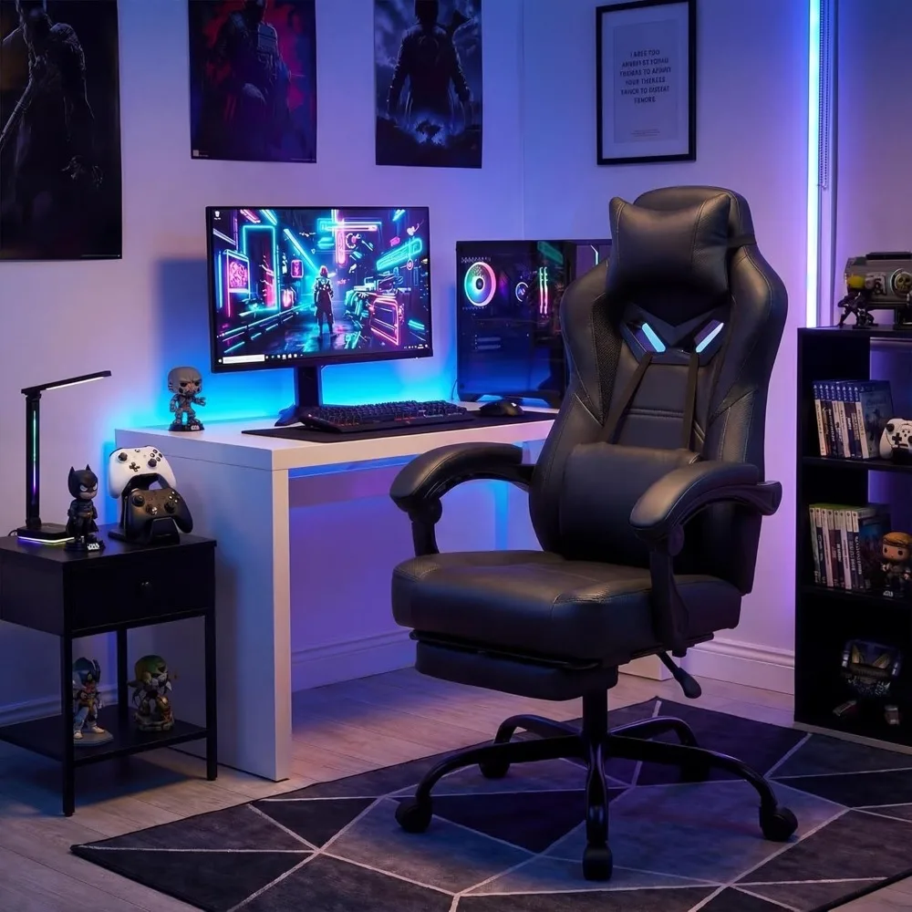Ergonomic High Back Recliner Gaming Chair with Lumbar Support & Footrest for Office Desk, Big Tall Adults, Custom
Ergonomic High Back Recliner Gaming Chair with Lumbar Support & Footrest for Office Desk, Big Tall Adults, Custom