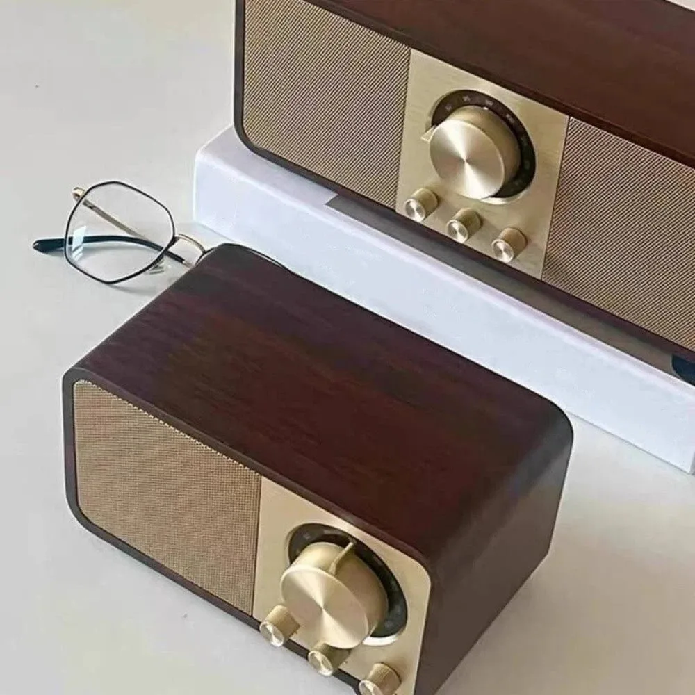 Ретро Bluetooth-колонка с Bluetooth 5.0, супербасами, FM-радио, Bluetooth-регулятором частоты, управлением басами и высокими частотами, винтажное радио
Ретро Bluetooth-колонка с Bluetooth 5.0, супербасами, FM-радио, Bluetooth-регулятором частоты, управлением басами и высокими частотами, винтажное радио