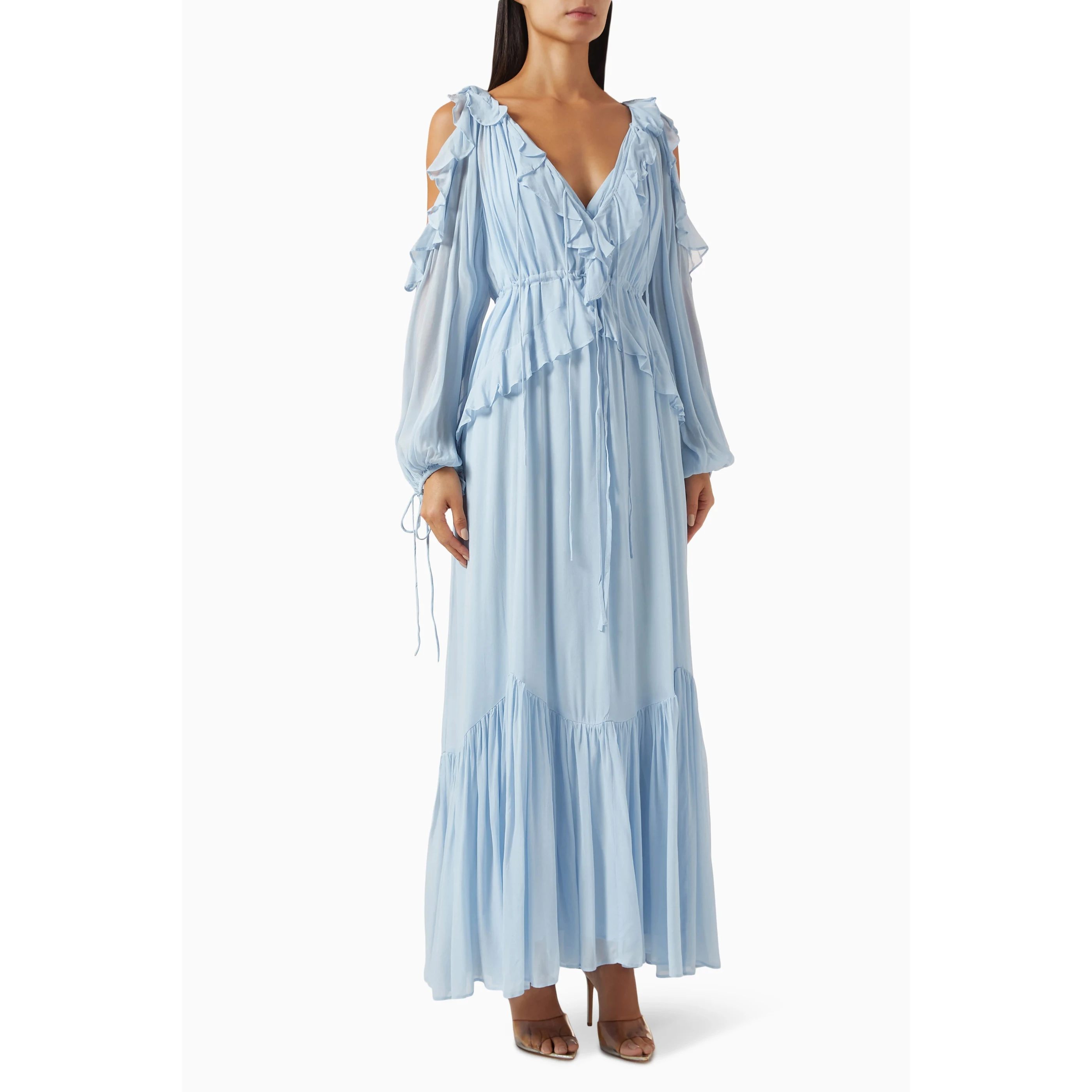 Welove Customized V Neck Evening Dress Long Sleeve Pleated A Line Prom Dress Chiffon Ruffle Party Dresses
Welove Customized V Neck Evening Dress Long Sleeve Pleated A Line Prom Dress Chiffon Ruffle Party Dresses
