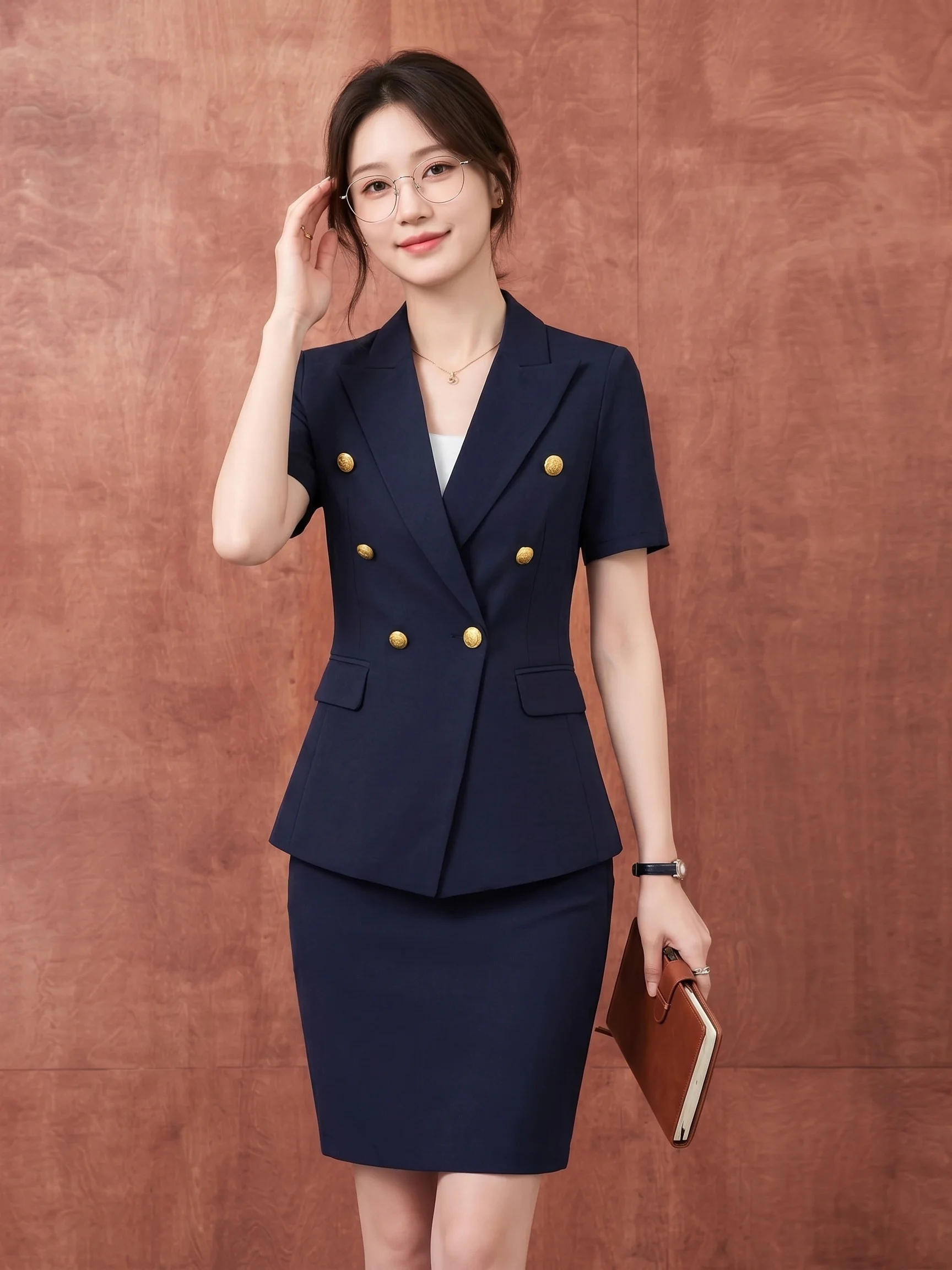 Summer Thin Short Sleeve Suit Set for Women Professional Manager Workwear Stylish Commute Style Polyester Fiber Anti-Wrinkle
Summer Thin Short Sleeve Suit Set for Women Professional Manager Workwear Stylish Commute Style Polyester Fiber Anti-Wrinkle