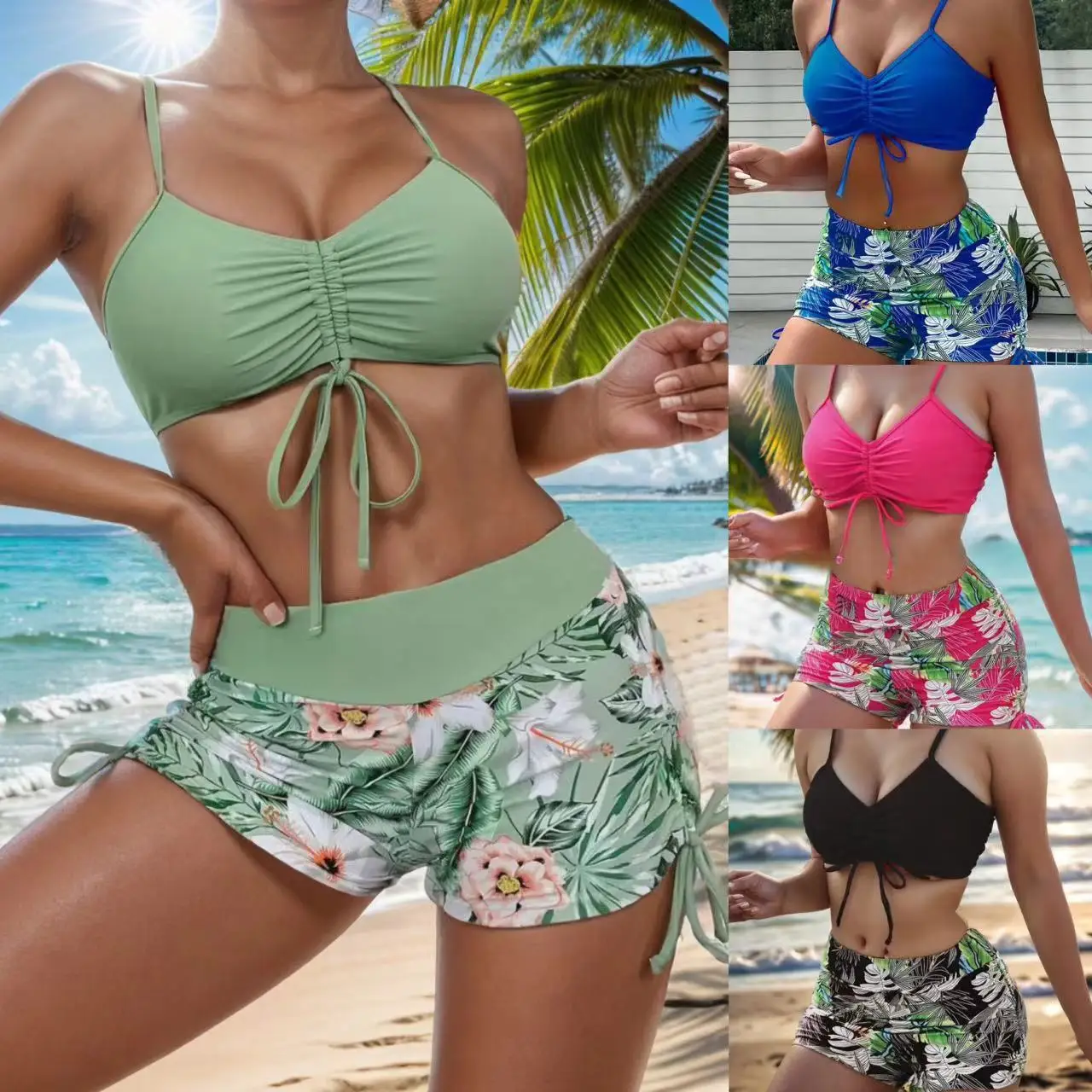 2025 European and American New Split Two-piece Bikini Large Size Bikini Swimsuit Women Swimwear Bikini Set Swimwear Women
2025 European and American New Split Two-piece Bikini Large Size Bikini Swimsuit Women Swimwear Bikini Set Swimwear Women
