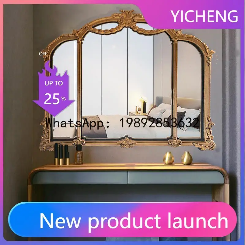 BJL3Bathroom Mirror French Dressing Wall Hanging Makeup European Style Vintage Engraving Wash Mirror
BJL3Bathroom Mirror French Dressing Wall Hanging Makeup European Style Vintage Engraving Wash Mirror