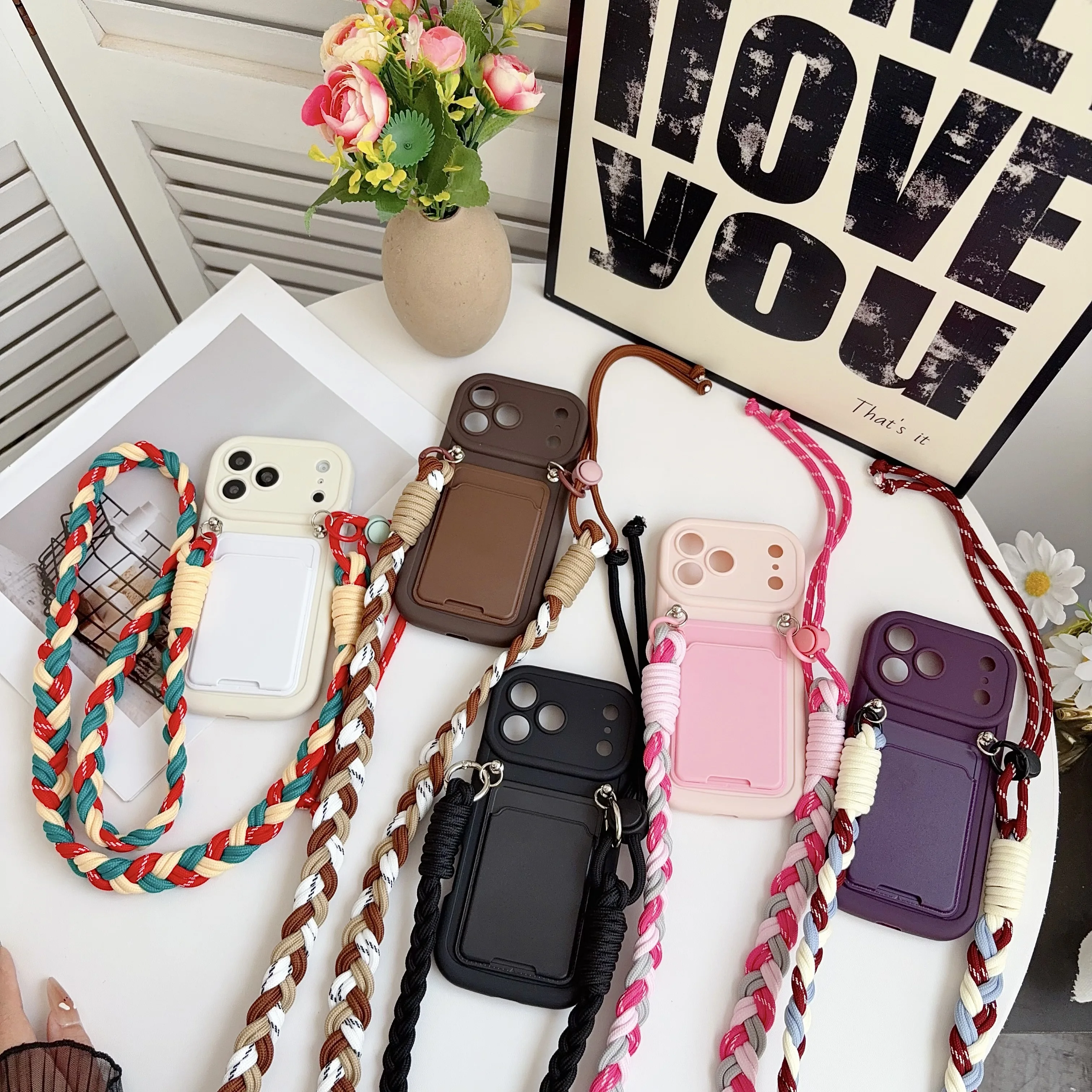 Fashion Crossbody Lanyard Phone Case For iPhone 17 Air 17E 16 16E 15 14 13 12 11 17Pro Max Plus With Card Card Holder Back Cover
Fashion Crossbody Lanyard Phone Case For iPhone 17 Air 17E 16 16E 15 14 13 12 11 17Pro Max Plus With Card Card Holder Back Cover