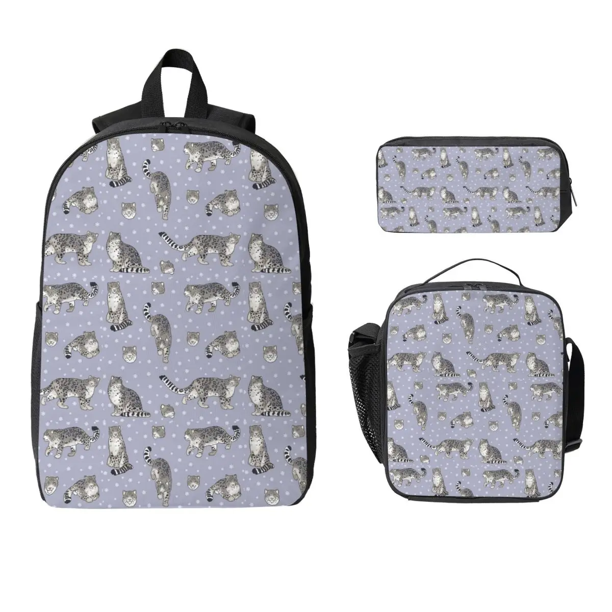 Cute Snow Leopard Backpack Student Boys Girls BookBag School Bag Computer Shoulder Bags 3ps Insulated Lunch Bag Pencil Case
Cute Snow Leopard Backpack Student Boys Girls BookBag School Bag Computer Shoulder Bags 3ps Insulated Lunch Bag Pencil Case