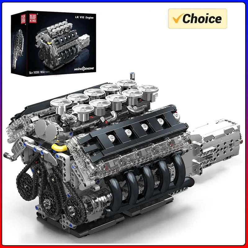 Mould King 10250 LF Sports Car V10 Engine Model 1834pcs Building Block Small-Particle Assembly Bricks Toys Kids Christmas Gift
Mould King 10250 LF Sports Car V10 Engine Model 1834pcs Building Block Small-Particle Assembly Bricks Toys Kids Christmas Gift