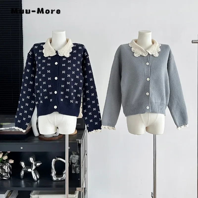 2023 Winter Casual Elegant Office Lady Knitting Long Sleeve Cardigans Women's Fashion Turn Down Collar Patchwork Sweater Top
2023 Winter Casual Elegant Office Lady Knitting Long Sleeve Cardigans Women's Fashion Turn Down Collar Patchwork Sweater Top