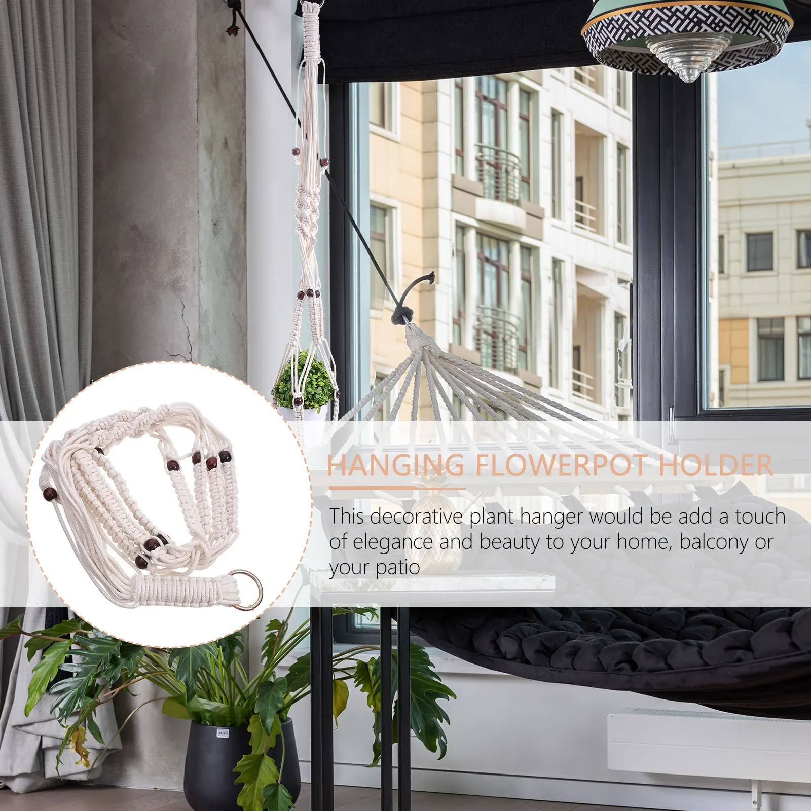 Hand-Knitted Cotton Rope Hanging Planter Basket Flowerpot Holder Decorative Indoor Outdoor Wall Hanging Plant Net
Hand-Knitted Cotton Rope Hanging Planter Basket Flowerpot Holder Decorative Indoor Outdoor Wall Hanging Plant Net