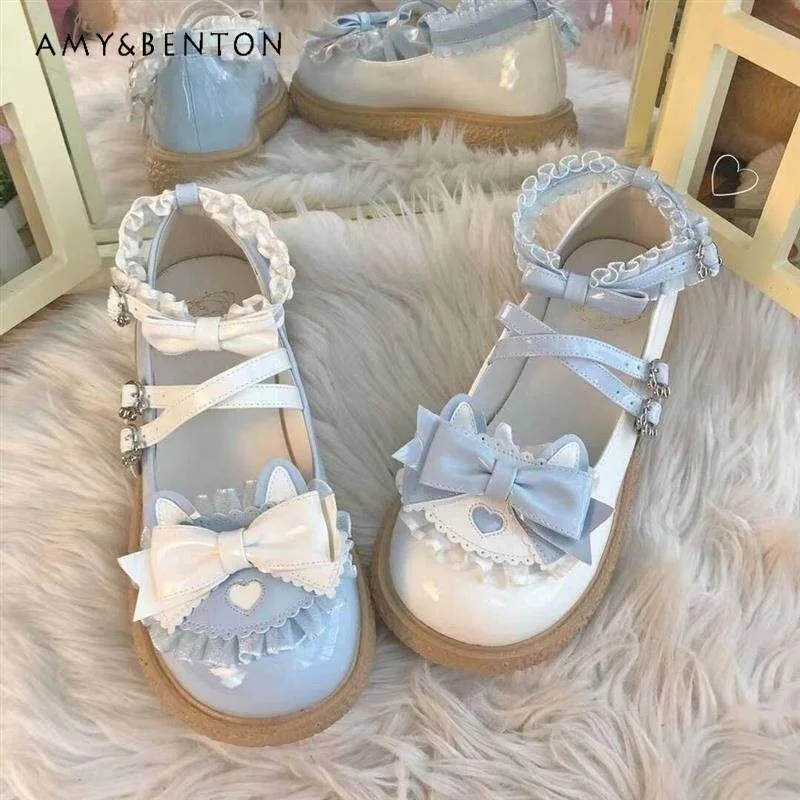 New Arrival Sweet Lolita Cat Ear Bow Low Heel Shoes Girls' Lace Trim Mary Janes Perfect for Lolita Outfits Cosplay Casual Wear
New Arrival Sweet Lolita Cat Ear Bow Low Heel Shoes Girls' Lace Trim Mary Janes Perfect for Lolita Outfits Cosplay Casual Wear