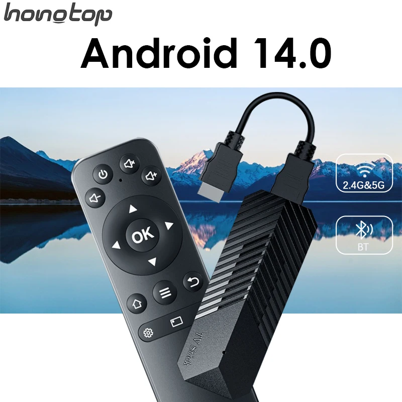 HONGTOP Smart TV Stick Android 14.0 Support 4K HD Video 2.4G 5G WIFI Smart TV Stick BT 5.0 1080P Media Player Set Top Box
HONGTOP Smart TV Stick Android 14.0 Support 4K HD Video 2.4G 5G WIFI Smart TV Stick BT 5.0 1080P Media Player Set Top Box