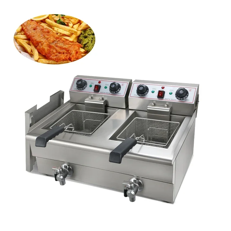 'Professional CE Certificate Kitchen Equipment 10L Electric Industrial Deep Fryer with 2 Tank
'Professional CE Certificate Kitchen Equipment 10L Electric Industrial Deep Fryer with 2 Tank