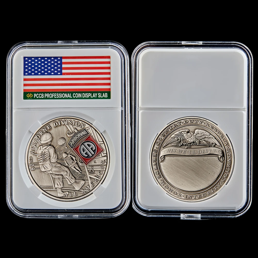 USA 82nd Airborne Division Command Sergeant Major Army Challenge Coin USA Military W/ Coin Capsule Display
USA 82nd Airborne Division Command Sergeant Major Army Challenge Coin USA Military W/ Coin Capsule Display