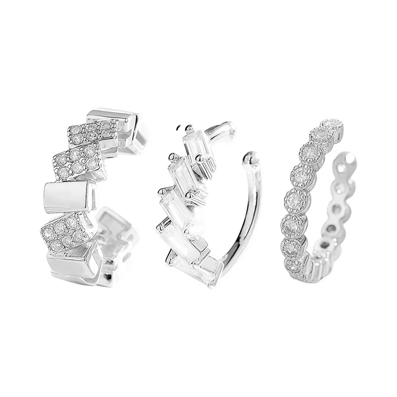 1PC 925 Silver Plated Crystal Geometric No Hole Ear Bone Clip Earrings For Women Fashion Jewelry Party Gift eh218
1PC 925 Silver Plated Crystal Geometric No Hole Ear Bone Clip Earrings For Women Fashion Jewelry Party Gift eh218