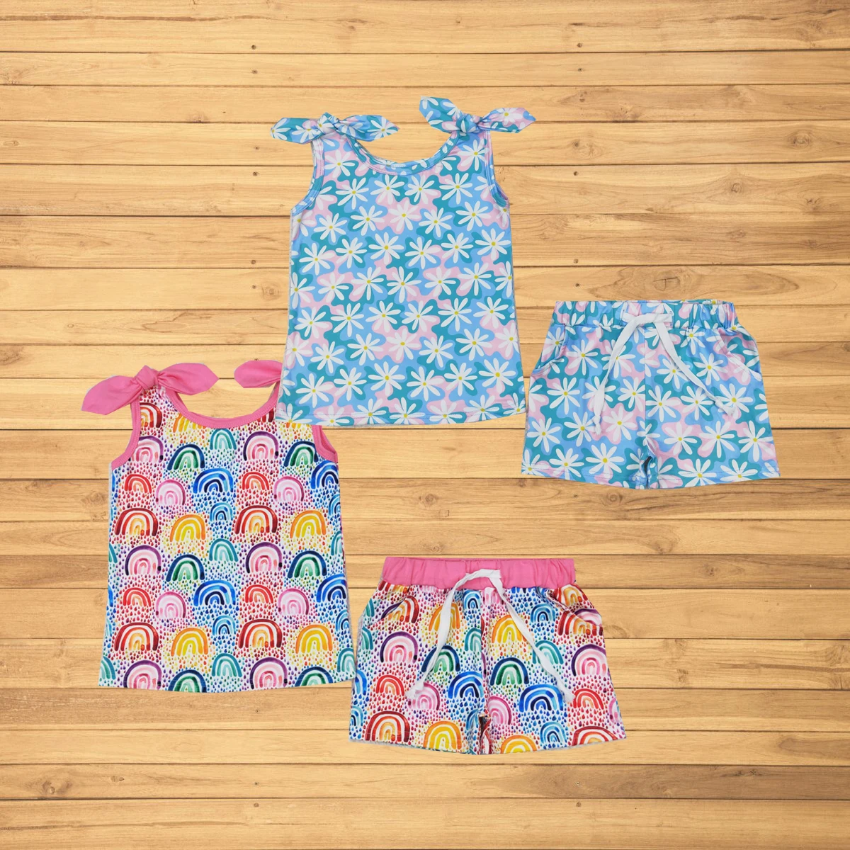 wholesale hot sale children's clothing western boutique clothes kids Baby Girls Rainbow Colorful Bow Top Shorts Clothes Sets
wholesale hot sale children's clothing western boutique clothes kids Baby Girls Rainbow Colorful Bow Top Shorts Clothes Sets