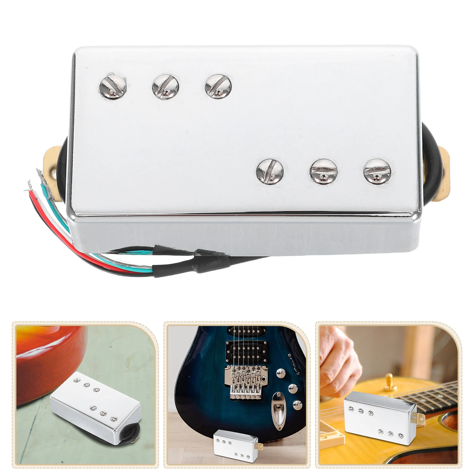 Electric Guitar Pickups Guitars Accessories Frameless Silver Metal Plastic Convenient
Electric Guitar Pickups Guitars Accessories Frameless Silver Metal Plastic Convenient