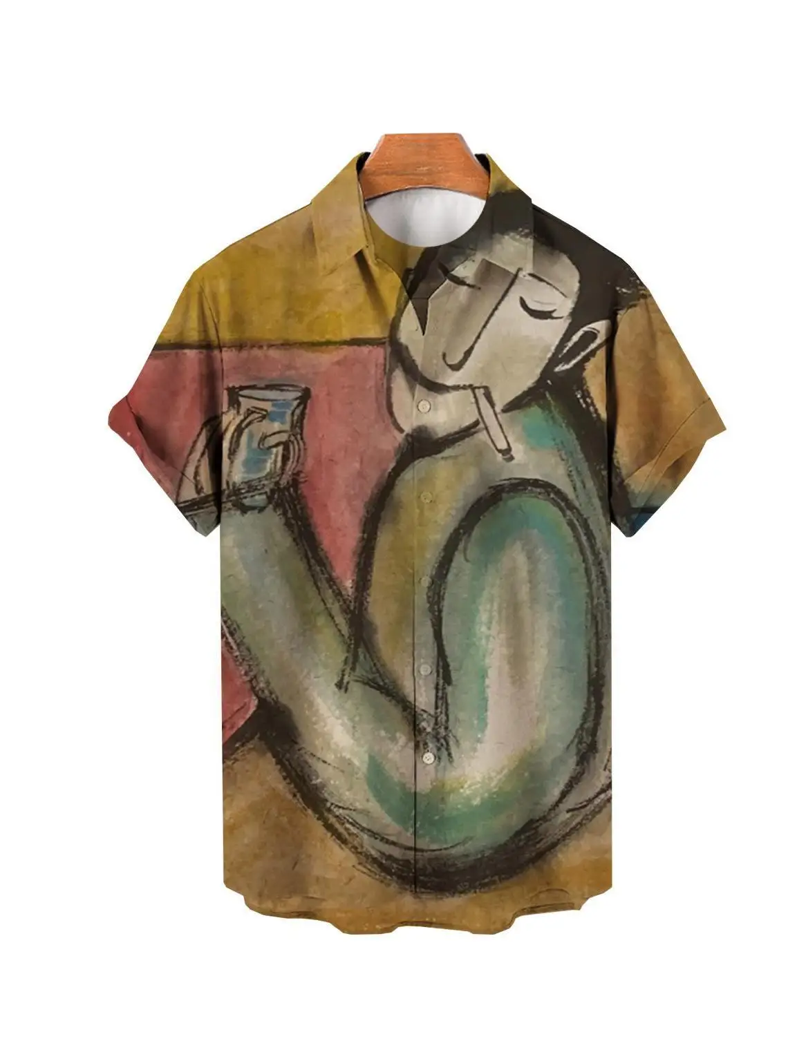 Loose Fit ort Sve Men's irt Button up Printed Collar 3D Printed Casual irt Youth ular Sle Summer irt
Loose Fit ort Sve Men's irt Button up Printed Collar 3D Printed Casual irt Youth ular Sle Summer irt