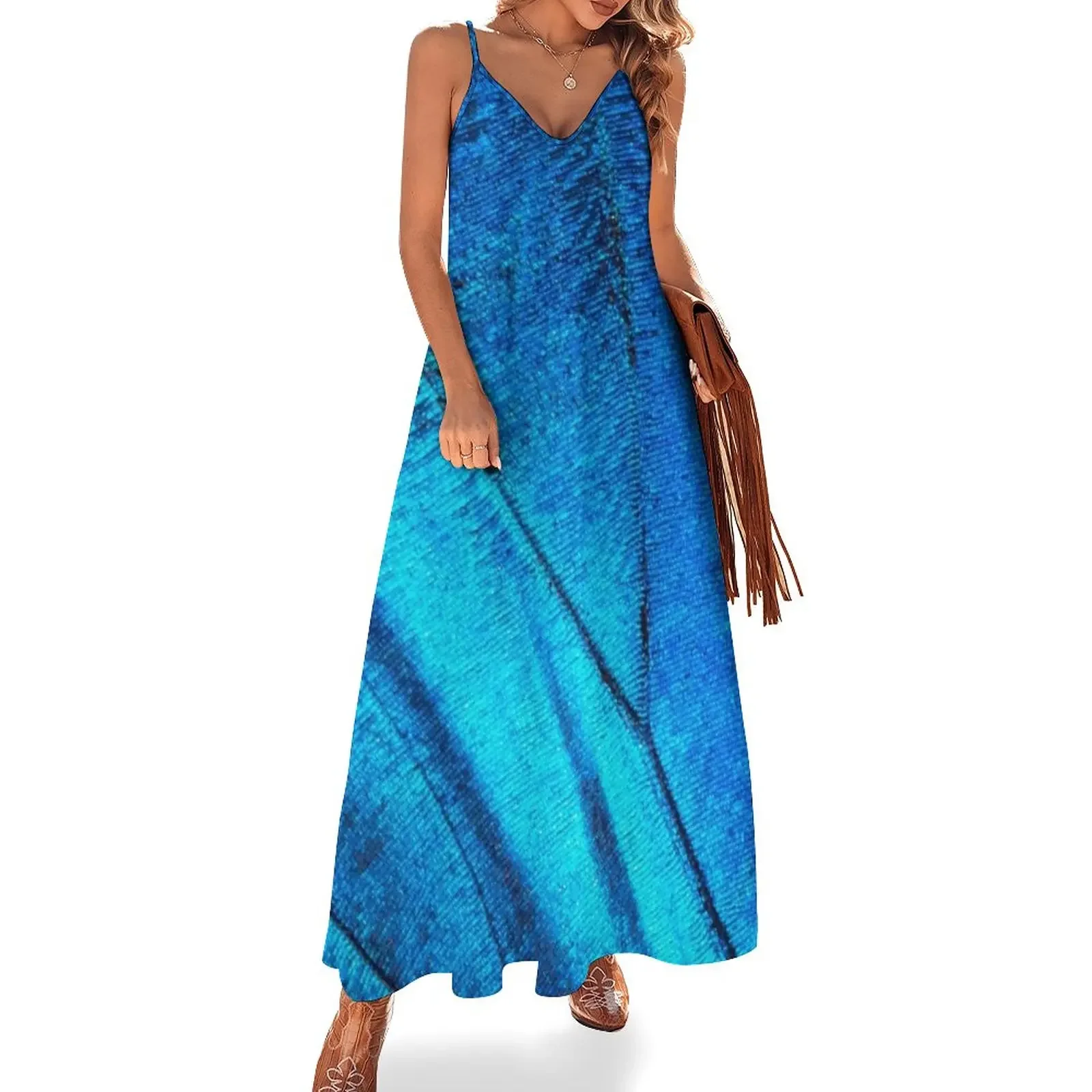 Blue Butterfly Wing Print Sleeveless Dress Clothing evening dress women dresses for womens 2025
Blue Butterfly Wing Print Sleeveless Dress Clothing evening dress women dresses for womens 2025