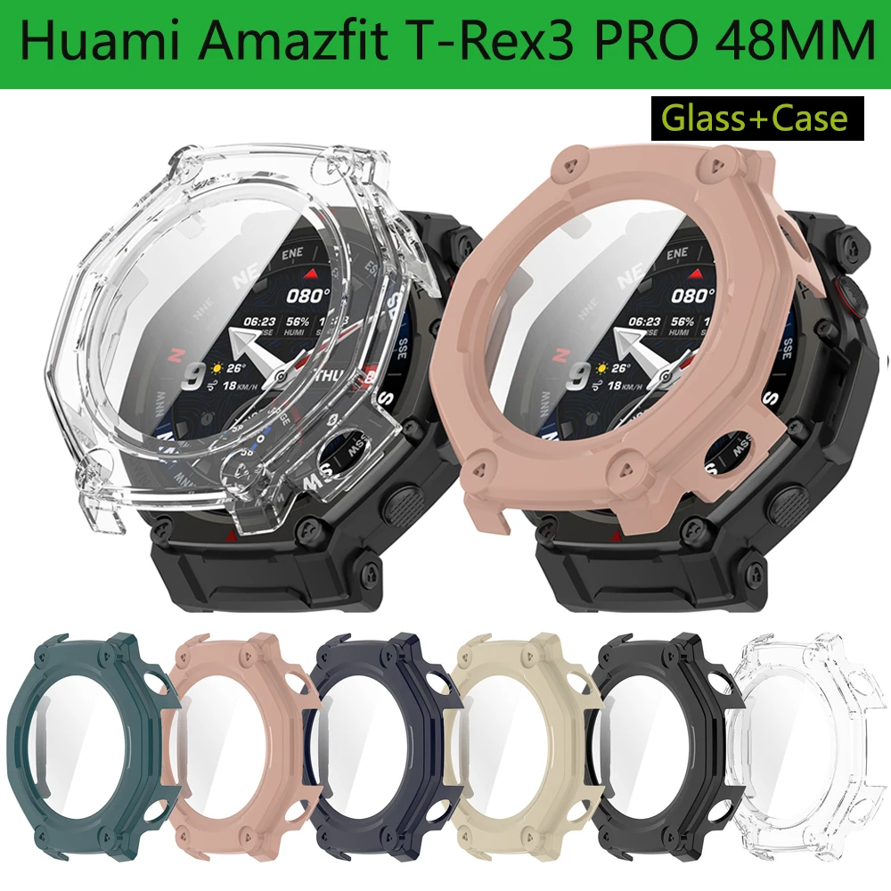 Glass+Case for Amazfit T-Rex 3 /T-Rex 3 PRO 48MM Anti-scratch Screen Protector Tempered Glass Bumpr Protective Cover Accessories
Glass+Case for Amazfit T-Rex 3 /T-Rex 3 PRO 48MM Anti-scratch Screen Protector Tempered Glass Bumpr Protective Cover Accessories