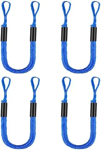 Bungee Dock Lines 4-5.5 ft, 4-Pack Blue – Shock Absorb Mooring Rope for Boats
Bungee Dock Lines 4-5.5 ft, 4-Pack Blue – Shock Absorb Mooring Rope for Boats