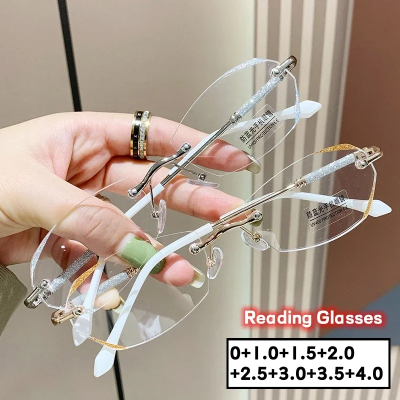 New Transparent Reading Glasses for Women Men Rimless Far Sight Presbyopia Eyeglasses Anti-blue Light Computer Eyewear 0 To +4.0
New Transparent Reading Glasses for Women Men Rimless Far Sight Presbyopia Eyeglasses Anti-blue Light Computer Eyewear 0 To +4.0