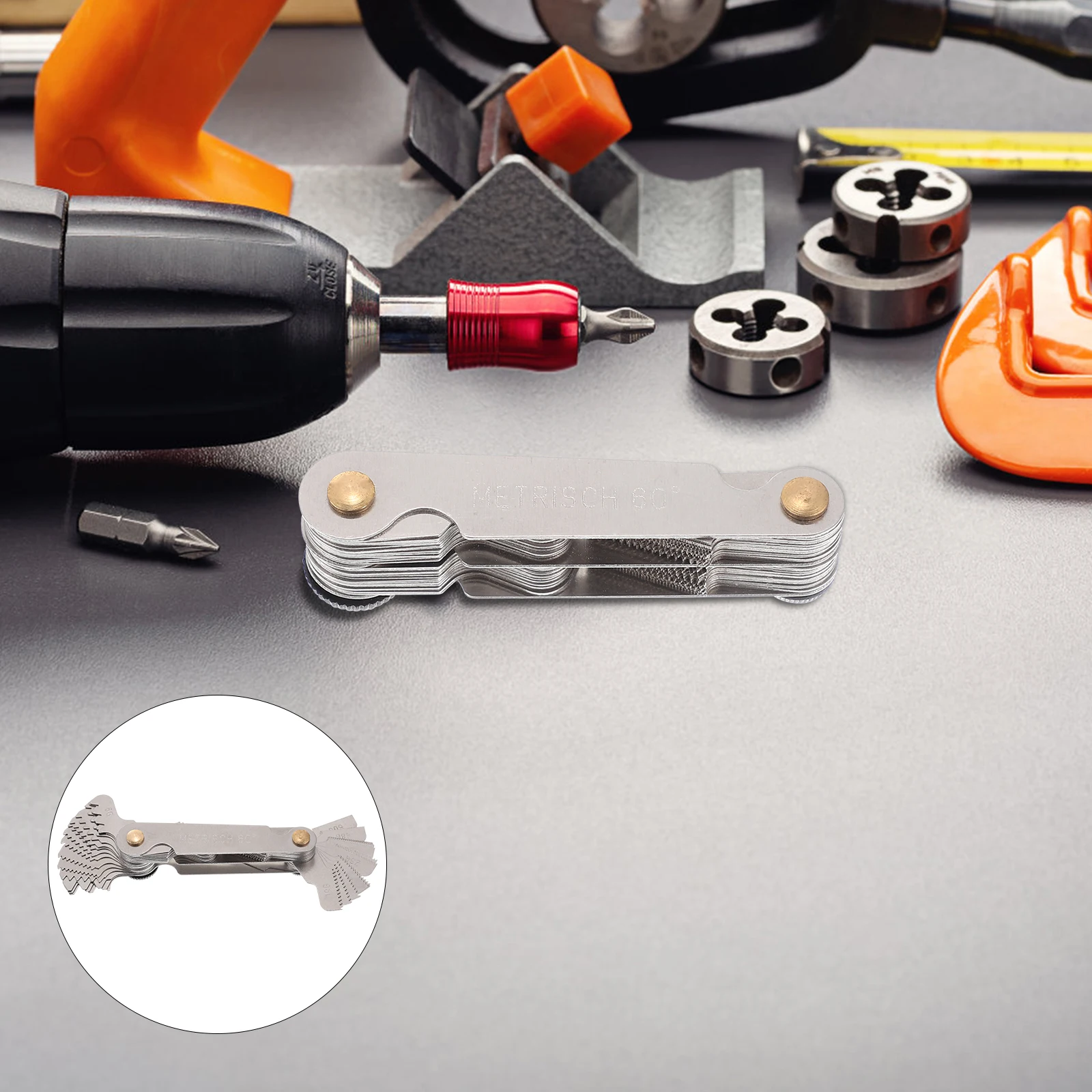 Thread Pitch Gauge Stainless Steel Screw Measuring Tool Metric Inch Spiral Gauge Compact Efficient Measurement Hardware
Thread Pitch Gauge Stainless Steel Screw Measuring Tool Metric Inch Spiral Gauge Compact Efficient Measurement Hardware