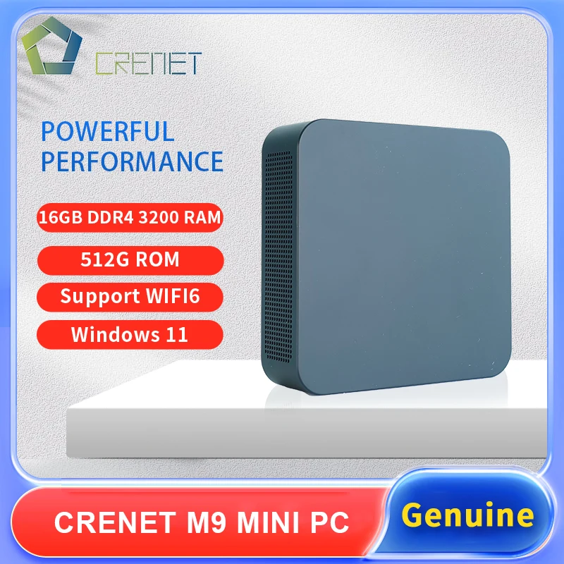 CRENET M9 Mini PC Intel N95 16GB RAM DDR4 512GB SSD WiFi 6 BT5.2 Dual 4K HDMI Gigabit LAN Windows 11 Desktop Computer
CRENET M9 Mini PC Intel N95 16GB RAM DDR4 512GB SSD WiFi 6 BT5.2 Dual 4K HDMI Gigabit LAN Windows 11 Desktop Computer