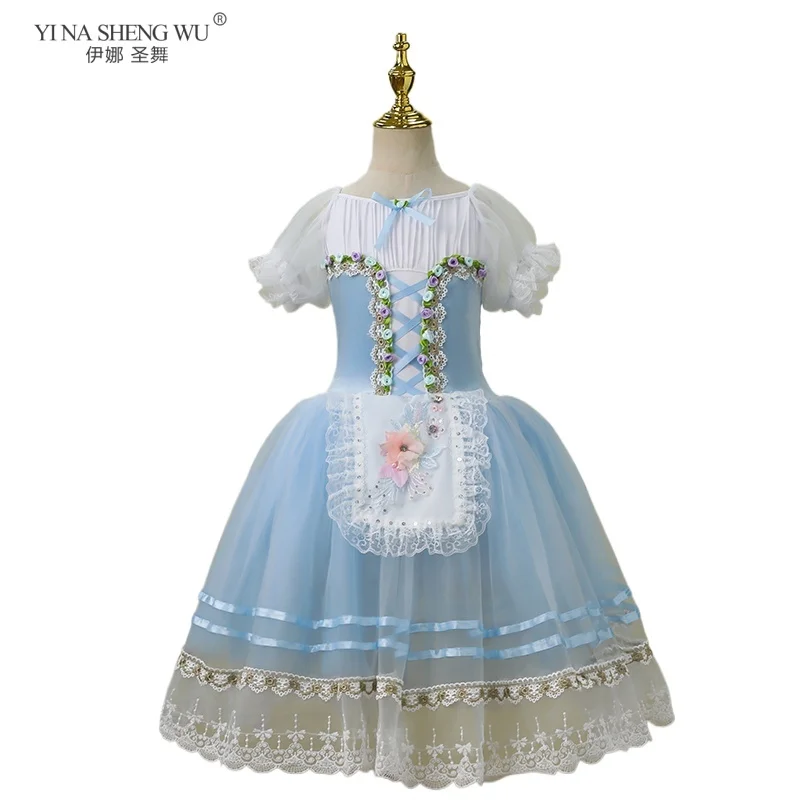 Blue Girl's Long Romantic Flower Tutu Ballet Dress Professional Performance Swan Lake Ballerina Dance Costume
Blue Girl's Long Romantic Flower Tutu Ballet Dress Professional Performance Swan Lake Ballerina Dance Costume