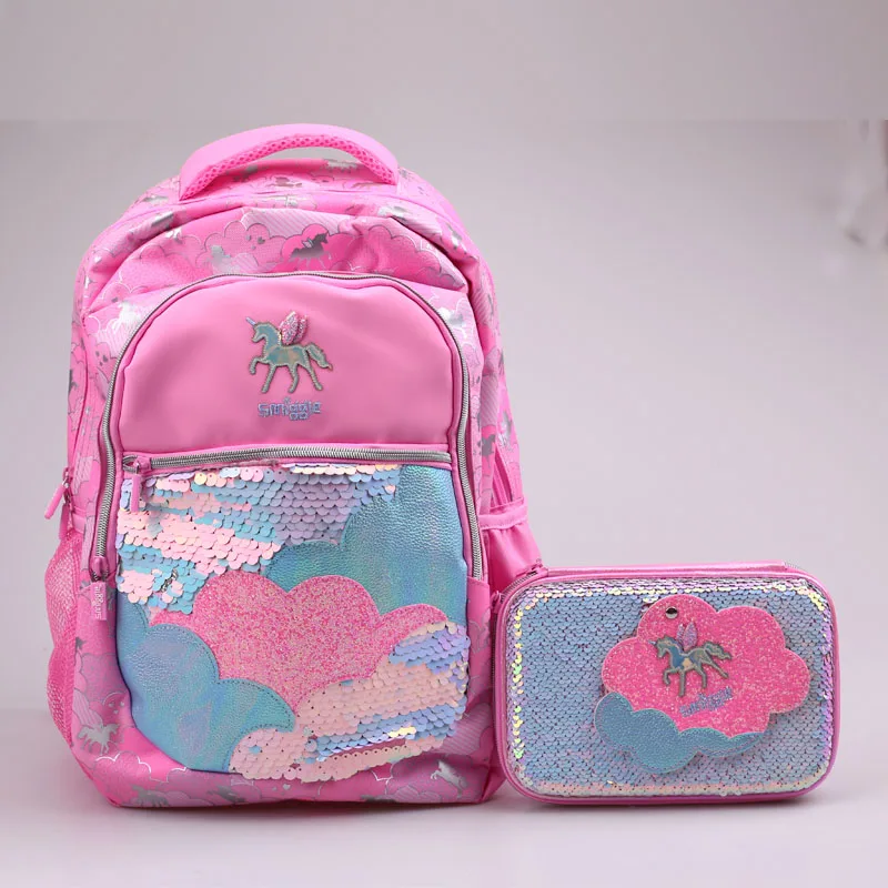 Оригинальный Австралийский Smiggle Розовый Блестящий рюкзак с единорогом детский розовый рюкзак карандаш детская серия набор сюрпризов подарок
Оригинальный Австралийский Smiggle Розовый Блестящий рюкзак с единорогом детский розовый рюкзак карандаш детская серия набор сюрпризов подарок