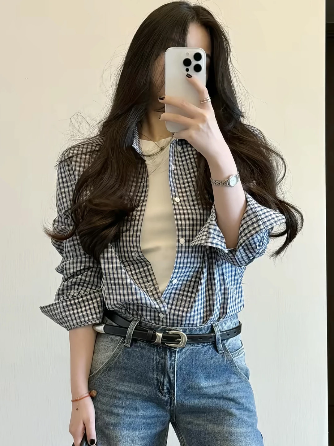Slimming Pure Cotton Long Sleeve Shirt with Embroidered Collar And Plaid Pattern Loose Fit Girls Workwear round Neck Button up
Slimming Pure Cotton Long Sleeve Shirt with Embroidered Collar And Plaid Pattern Loose Fit Girls Workwear round Neck Button up
