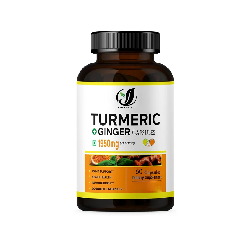 Turmeric Curcumin Supplement 1950mg, Containing Turmeric and Ginger, 95% Curcumin, Natural Vegetarian Joint Support
Turmeric Curcumin Supplement 1950mg, Containing Turmeric and Ginger, 95% Curcumin, Natural Vegetarian Joint Support