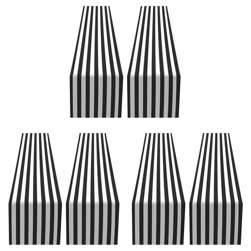 Striped Table Runner Polyester Table Decor Tablecloth For Indoor Outdoor Events Family Dinner(Black And White,6 Pack) New
Striped Table Runner Polyester Table Decor Tablecloth For Indoor Outdoor Events Family Dinner(Black And White,6 Pack) New
