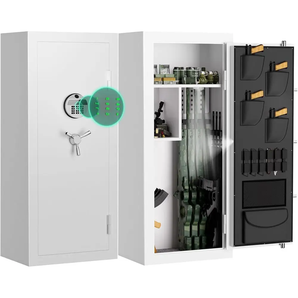 15-20 Large Gun Sae, Gun Saes & Cabiwith Removable Pegboard & Door Organizers, 54.33" Gun Cabinet or Riles and Pistols with Digi
15-20 Large Gun Sae, Gun Saes & Cabiwith Removable Pegboard & Door Organizers, 54.33" Gun Cabinet or Riles and Pistols with Digi