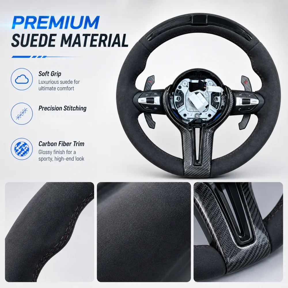 LED Steering Wheel With Paddles For BMW M3 M5 F20 F22 F23 F30 F33 F34 X1 F48 X5 F15 X3 F25 F80 E90 E70 E84 M Series Car Interior
LED Steering Wheel With Paddles For BMW M3 M5 F20 F22 F23 F30 F33 F34 X1 F48 X5 F15 X3 F25 F80 E90 E70 E84 M Series Car Interior