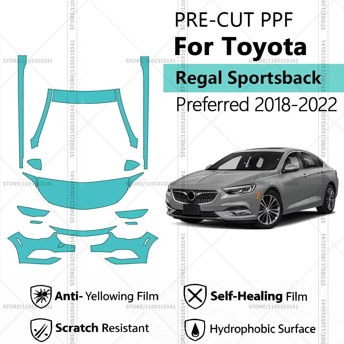 For Buick Regal Sportsback Preferred 2018-2022 Pre-Cut Paint Protection Film PPF Transparent Car Film Automotive PPF
For Buick Regal Sportsback Preferred 2018-2022 Pre-Cut Paint Protection Film PPF Transparent Car Film Automotive PPF