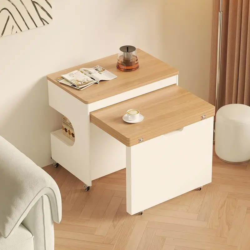 Removable side table Retractable folding coffee table Sofa side cabinet Log cream wind small apartment cart Tea table small
Removable side table Retractable folding coffee table Sofa side cabinet Log cream wind small apartment cart Tea table small