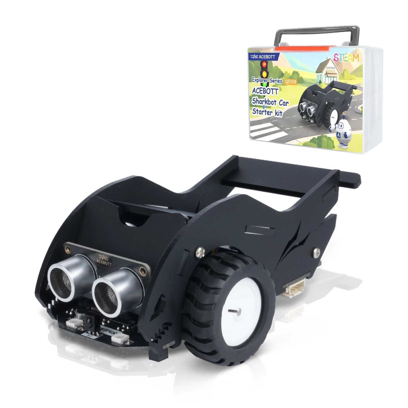 ACEBOTT Intelligent Transport Education Kit SharkBot Smart Car Kit robot kit Compatible with Arduino
ACEBOTT Intelligent Transport Education Kit SharkBot Smart Car Kit robot kit Compatible with Arduino