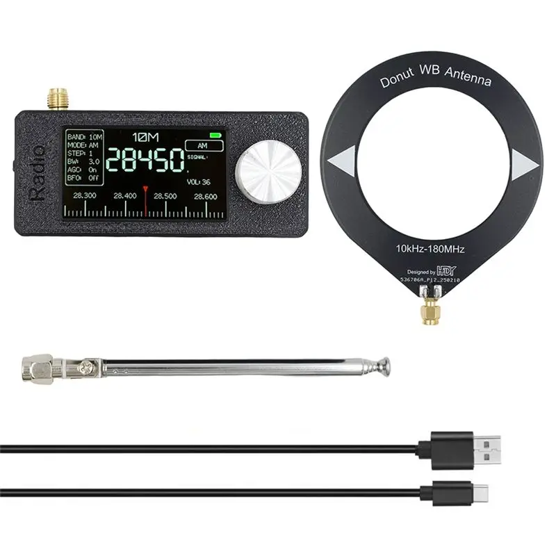 ABNR SI4732 0.5-108Mhz Portable Radio 1.9Inch IPS Screen Pocket Mini Radio LSB USB AM FM Radio All Band Radio Receiver Black
ABNR SI4732 0.5-108Mhz Portable Radio 1.9Inch IPS Screen Pocket Mini Radio LSB USB AM FM Radio All Band Radio Receiver Black