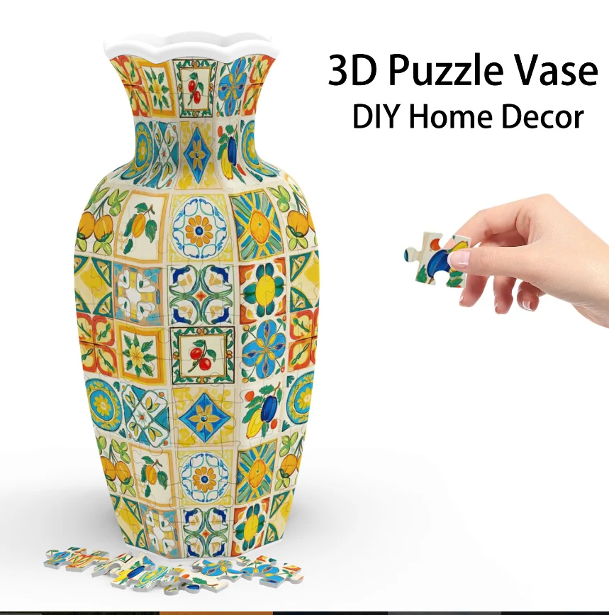 3D Puzzle Vase DIY Ornament Toy Blue and White Porcelain Puzzle Insert Board Flower Arrangement Decoration Children's Gift Toy
3D Puzzle Vase DIY Ornament Toy Blue and White Porcelain Puzzle Insert Board Flower Arrangement Decoration Children's Gift Toy