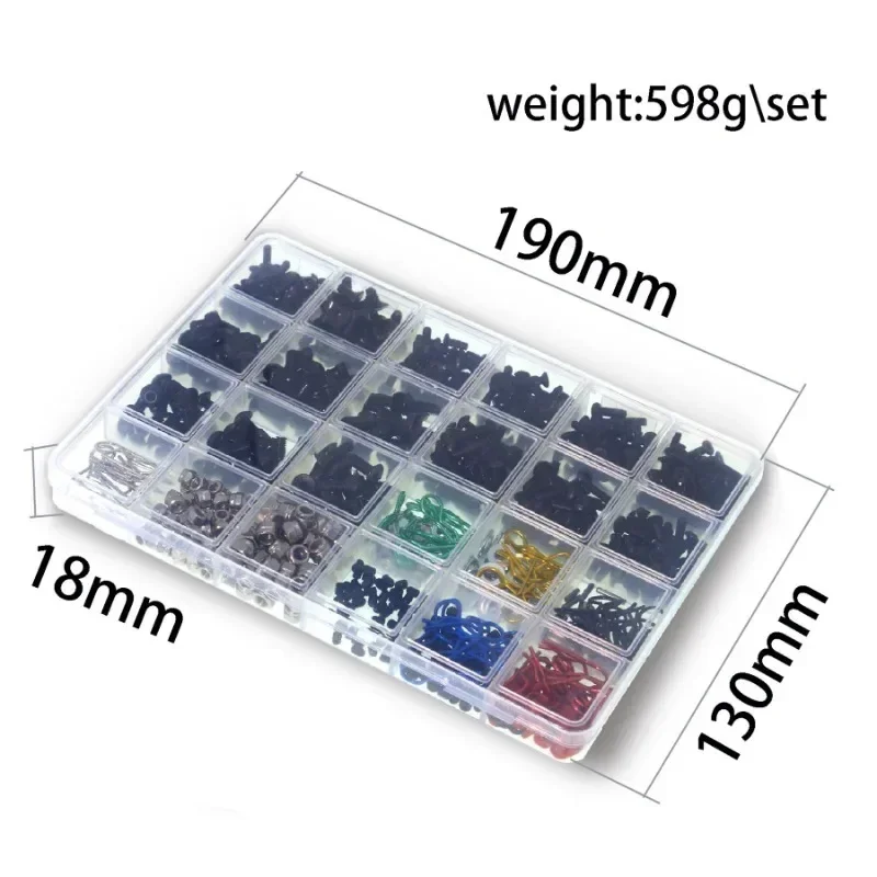 Metal Screws Box Repair Tool Kit Hexagonal M3M4 Screw Kits for Trxs HPI Arrma SCX10 HSP RC Car Crawler
Metal Screws Box Repair Tool Kit Hexagonal M3M4 Screw Kits for Trxs HPI Arrma SCX10 HSP RC Car Crawler