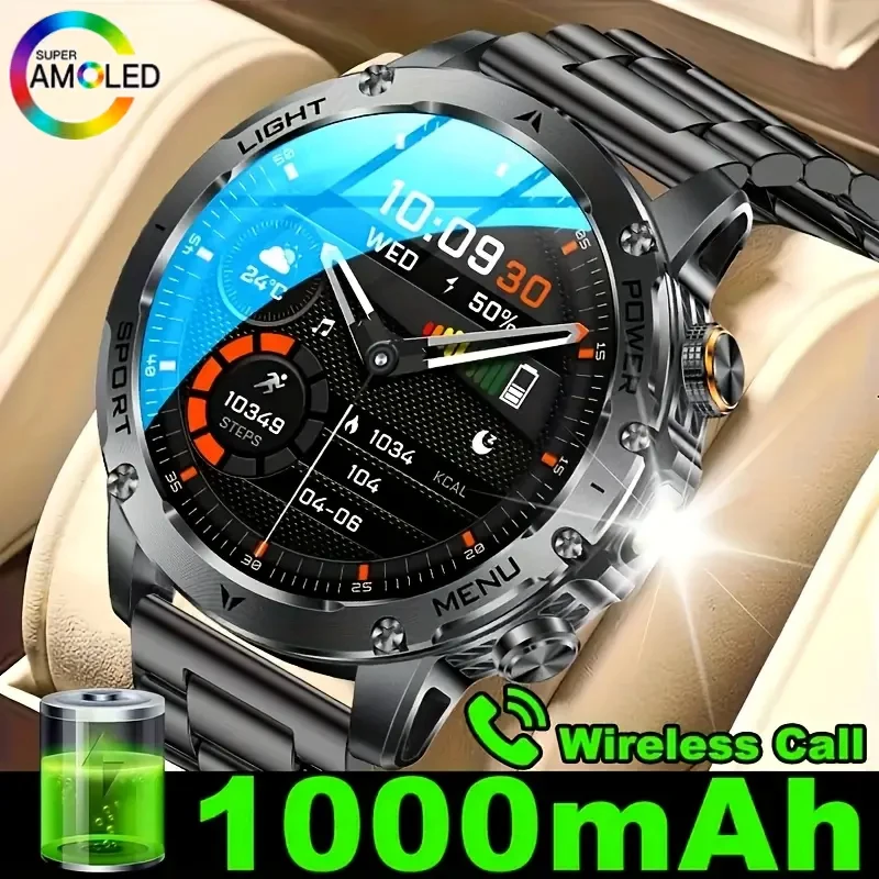 Новинка 2025 года, 1000 мАч, аккумулятор большой емкости, умные часы для взрослых, 1,7 дюйма, AMOLED, 3 атм, водонепроницаемый светодиодный фонарик, BT Call, GPS, умные часы для мужчин
Новинка 2025 года, 1000 мАч, аккумулятор большой емкости, умные часы для взрослых, 1,7 дюйма, AMOLED, 3 атм, водонепроницаемый светодиодный фонарик, BT Call, GPS, умные часы для мужчин