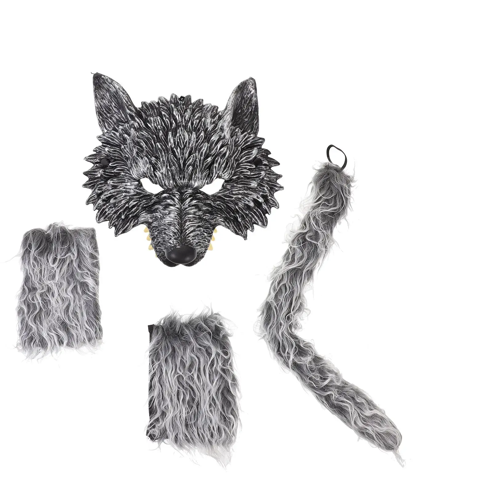 Decorative Mask Animal Cosplay Tail Three Piece Suit Performance Costume Accessory Shui Mao Festival Gloves Wolf
Decorative Mask Animal Cosplay Tail Three Piece Suit Performance Costume Accessory Shui Mao Festival Gloves Wolf